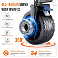 Overmont 300L Foldable Collapsible Wagon - Heavy Duty Utility Beach Wagon Cart with Rotatable Wide Wheels Inside Pockets for Camping Garden Shopping Sports - 440lbs Load 🍁 All In One Marketplace Canada