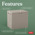 Keter City 30 Gallon Resin Outdoor Storage Box and Patio Furniture Side Table for Pool and Garden Accessories, Beige 🍁 All In One Marketplace Canada