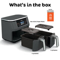 Ninja Foodi 6-in-1 8-qt. (7.6L) 2-Basket Air Fryer DualZone Technology, Match Cook & Smart Finish to Roast, Broil, Dehydrate & More for Quick, Easy Meals, Slate Grey (DZ201C) Canadian Version 🍁 All In One Marketplace Canada