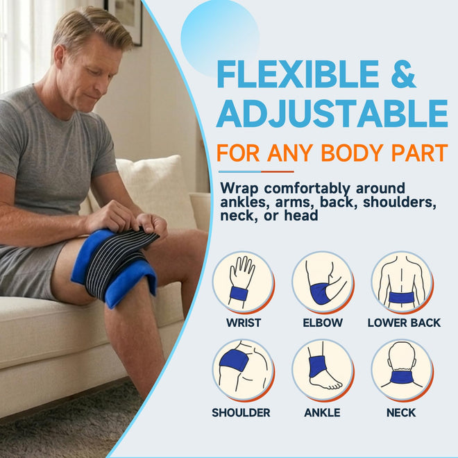 BICAREE Cold Gel Ice Packs Reusable for Injuries, Cold Compress - Relieves Muscle Pain, Sports Injury Recovery, Reduces Swellin (3-Piece Set) 🍁 All In One Marketplace Canada