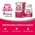 Hemeboost Forte 696 mg Heme Iron Supplements Polypeptide, (34.8 mg Elemental Iron), Prevents Iron Deficiency & Anemia, Better Absorption, Well-Tolerated Formula, Safe for Pregnancy, 30 Tablets 🍁 All In One Marketplace Canada