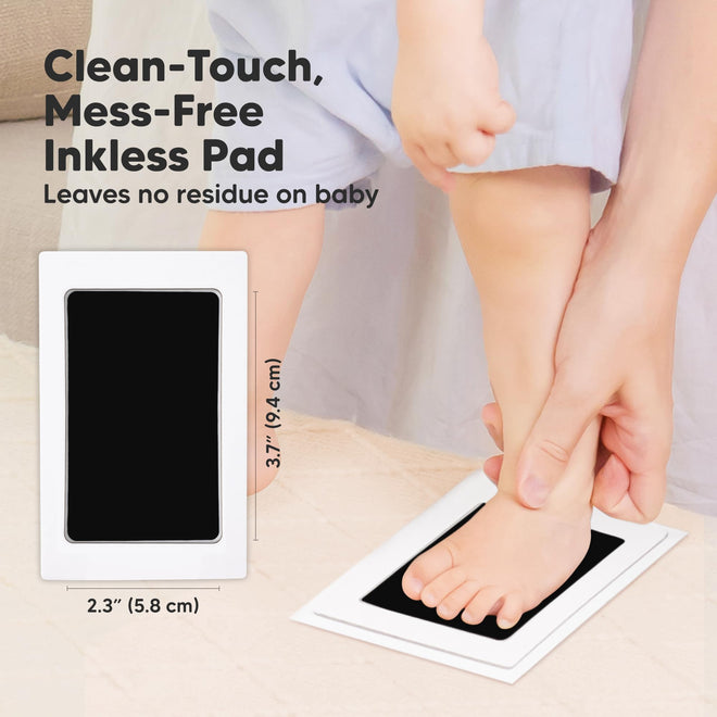 4pk Inkless Baby Hand and Footprint Kit, Mess Free Ink Pads (Jet Black, R) 🍁 All In One Marketplace Canada