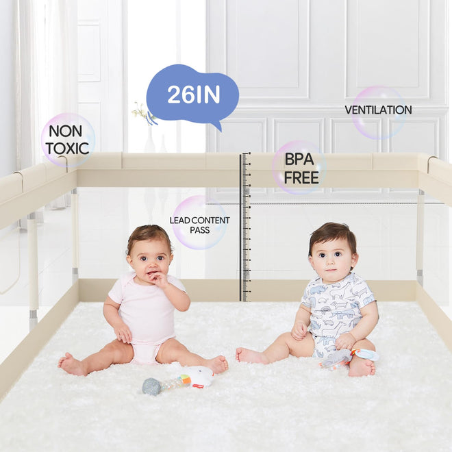 Fodoss Playpen Baby, 47x47inch Play Pen, Small Playard,Playpen for Apartment, Play Yard, Baby Activity Play Fence, Extra Large Playard, Parc Pour bébé 🍁 All In One Marketplace Canada