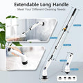 TUYU Electric Spin Scrubber, Full-Body IPX7 Waterproof Bathroom Scrubber with Power LCD Display, Adjustable Extension Handle, Cordless Shower Cleaner Brush for Bathtub Kitchen Wall Cleaning 🍁 All In One Marketplace Canada