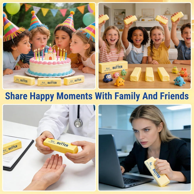 2Pcs Cute Butter Squeeze Stress Balls,Slow Rebound Realistic Soft Butter Stick Fidget,Slow Rising Portable for Adults Anxiety & Stress Relief 🍁 All In One Marketplace Canada