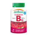 Jamieson Vitamin B12 1,200 mcg Gummies Natural Raspberry Flavour, Naturally Energizing, and Supports Metabolism. Vegetarian, Non-GMO, Gluten-Free, No Artificial Flavours, Colours, or Preservatives, 70 Count, Proudly Canadian