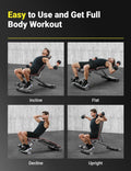 Yoleo Adjustable Weight Bench, 660LB Foldable Workout Bench with Extended Head/Neck Protection/Spine Support for Bench Press, Fast Folding Incline Decline Flat Bench 🍁 All In One Marketplace Canada