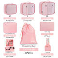 BAGAIL 8 Set Packing Cubes, Lightweight Travel Luggage Organizers with Shoe Bag, Toiletry Bag & Laundry Bag (Blush Pink) 🍁 All In One Marketplace Canada
