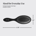 Kitsch Recycled Plastic Wet/Dry Hair Brush, Detangling Tool for Curly or Straight Styles, Brush for Tangled Strands, Flexible Hairbrush Bristles, Brushes for Women & Men, Adults & Kids - Black 🍁 All In One Marketplace Canada