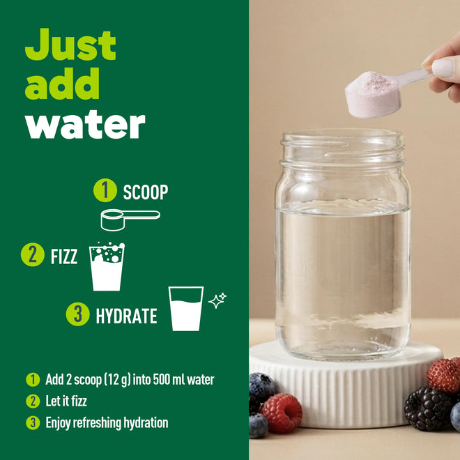 Organika Canadian-Made Electrolytes + Enhanced Collagen - Daily Hydration Powder with 5g of Collagen for Hair, Skin and Nails, 100% of Daily Vitamin C, Wildberry Flavour, 360 g, 30 Servings 🍁 All In One Marketplace Canada