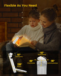 Glocusent USB Rechargeable Book Light - Eye Caring LED Reading Light with 3 Light Colors & 5 Brightness Levels, Compact & Long-Lasting, Ideal Book Light for Night Reading, Book Lovers 🍁 All In One Marketplace Canada