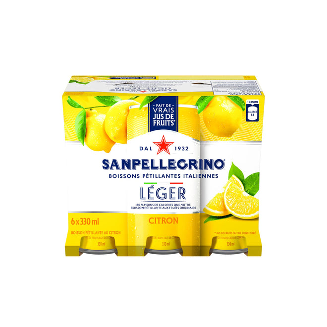 San Pellegrino Light Lemon, Sparkling Fruit Beverage, 24 x 330ml 🍁 All In One Marketplace Canada