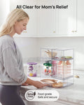 Vtopmart Stackable Storage Drawers Set of 5, 12" Wide and 4.4''&7.6'' High Clear Plastic Organizer Bins for Beauty Supplies,Ideal for Vanity, Bathroom,Cabinet,Pantry Organization 🍁 All In One Marketplace Canada