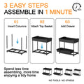 Sevenblue 4 Pack Under Sink Organizer and Storage,Bathroom Organizers, Multi-Use Under Sink Organizer for Bathroom and Kitchen with Sliding Drawer, Hang Hooks and Cup (Black, L) 🍁 All In One Marketplace Canada