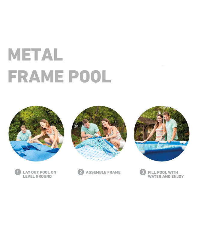 INTEX 28205EH Metal Frame Above Ground Swimming Pool: 8ft x 20in – Puncture-Resistant Material – Easy Assemble – Rust Resistant – 483 Gallon Capacity 🍁 All In One Marketplace Canada