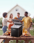 EUHOMY Countertop Ice Maker, 26.5 lbs/24H Portable Ice Machine with Ice Scoop & Basket, Fast 6-10 Mins Ice Making, 2 Ice Sizes, Ideal for Home, Kitchen, RV, Party 🍁 All In One Marketplace Canada