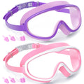 COOLOO Kids Swim Goggles for Age 3-15, 2 Pack Kids Goggles for Swimming with Nose Cover, No Leaking, Anti-Fog, Waterproof 🍁 All In One Marketplace Canada