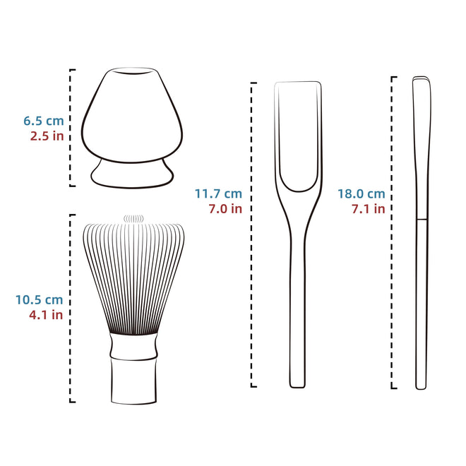 TEANAGOO MA-01 Japanese Matcha Ceremony Accessory, Matcha Whisk (Chasen), Traditional Scoop (Chashaku), Tea Spoon, Whisk Holder, The Perfect Set to Prepare a Traditional Cup of Matcha. 🍁 All In One Marketplace Canada