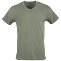 Gildan Men's V-Neck T-Shirts, Multipack, Style G1103, Black/Sport Grey/Charcoal/Military Green (5-Pack), Large 🍁 All In One Marketplace Canada