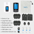Belifu Dual Channel TENS EMS Unit with 12 Pads, 24 Modes Muscle Stimulator, Electronic Pulse Massager Muscle Massager for Pain Relief Therapy, Fastening Cable Ties, Dust-Proof Drawstring Storage Bag 🍁 All In One Marketplace Canada