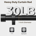 Zeerobee Curtain Rods for Windows 48 to 84, 1 Inch Black Heavy Duty Drapery Rods with Adjustable Length, Outdoor Modern Curtain Pole with Simple End Caps, 32"-86", Black 🍁 All In One Marketplace Canada