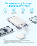 Anker Zolo Power Bank, 20,000mAh 45W Max Fast Portable Charger with Built-in USB-C Cable, USB C&A, 40W Battery Pack for iPhone 17 Series, MacBook, Samsung, and More (Built-in C Cable*2) 🍁 All In One Marketplace Canada