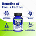 Focus Factor Extra Strength, 60ct - Multivitamin Supplement with Vitamin B6, B12, D3, Zinc, Phosphatidylserine, Bacopa Monnieri, Ginkgo Biloba & DMAE to enhance memory & cognitive function in adults 🍁 All In One Marketplace Canada