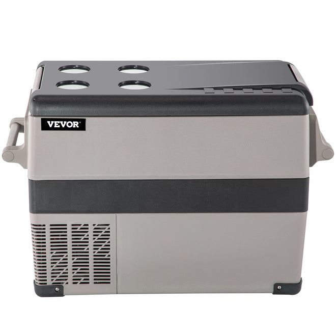 VEVOR 45L Portable Car Refrigerator 48 Quart LG Compact RV Fridge 12/24V DC & 110-240V AC Vehicle Car Truck Boat Mini Electric Freezer for Driving Travel Fishing Outdoor and Home Use -4°F-68°F, Grey 🍁 All In One Marketplace Canada