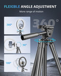 UBeesize 12 inch Ring Light with Stand, Selfie Ring Light with 50" Extendable Tripod Stand & Phone Holder for Live Stream/Makeup/YouTube Video 🍁 All In One Marketplace Canada