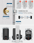 TEEHO TE001 Keyless Entry Door Lock with Keypad - Smart Deadbolt Lock for Front Door with 2 Keys - Auto Lock - Easy Installation - Matte Black 🍁 All In One Marketplace Canada