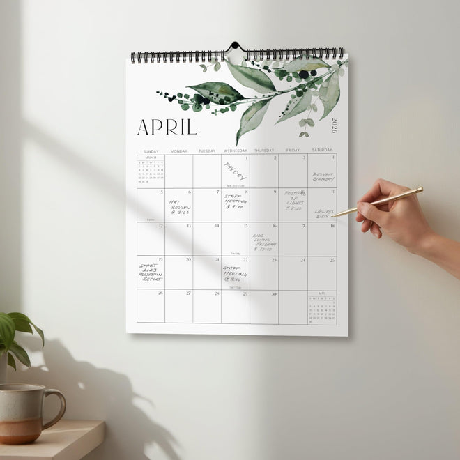 Aesthetic 2026-2027 Wall Calendar - Runs from January 2026 Until July 2027 - The Perfect Modern Greenery Calendar Planner for Easy Organizing 🍁 All In One Marketplace Canada