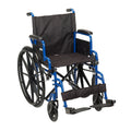Drive Medical Single Axle Blue Streak Wheelchair, Flip Back Desk Arm, Swing Away Footrests, 18", 1 Count 🍁 All In One Marketplace Canada