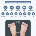 Homebuds Digital Bathroom Scale for Body Weight and Body Fat, Weighing Professional Since 2001, Body Composition Monitor Professional for BMI Fat Water Muscle with App, 400lb, Blue 🍁 All In One Marketplace Canada