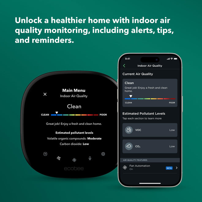 ecobee New Smart Thermostat Premium with Smart Sensor and Air Quality Monitor - Programmable Wifi Thermostat - Works with Siri, Alexa, Google Assistant 🍁 All In One Marketplace Canada