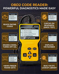 MOTOPOWER MP69033 Car OBD2 Scanner Code Reader Engine Fault Scanner CAN Diagnostic Scan Tool for All OBD II Protocol Cars Since 1996, Yellow 🍁 All In One Marketplace Canada