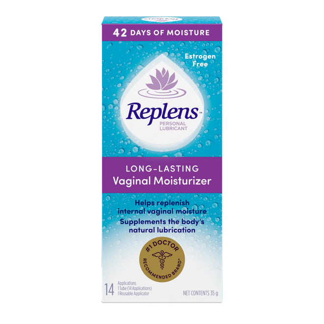 Replens Long-Lasting Vaginal Moisturizer and Lubricant, Replenish internal vaginal moisture, Immediate relief, Paraben free, Estrogen Free, Fragrance Free, 14 Applications, 35 g 🍁 All In One Marketplace Canada
