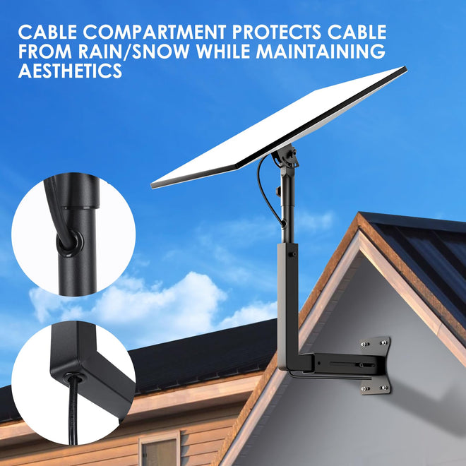 Bloazzup Starlink Mount for Standard 4/4X/Gen 3, Adjustable Starlink Wall Mount Gen 3/V3 with Telescoping Arm, Rustproof, Weatherproof for Concrete/Wood Walls, Starlink Wall Mounts for Dishes 🍁 All In One Marketplace Canada