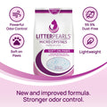 Litter Pearls Micro Crystals Unscented Non-Clumping Crystal Cat Litter with Odorbond, 7 lb, White, Clear and Blue Crystals (LPMC7) 🍁 All In One Marketplace Canada
