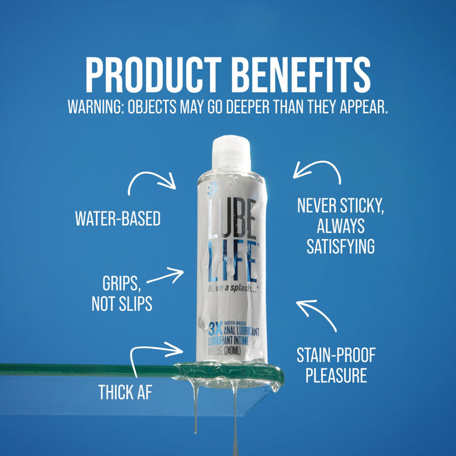 LubeLife 3X Anal Personal Lubricant, Thicker Water-Based lube for Men, Women and Couples, Extra Protection, Non-Sticky, Smooth Glide, 8 Fl Oz 🍁 All In One Marketplace Canada
