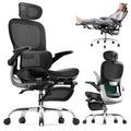 Ergonomic Office Chair,Office Chair with Tilt Function,Mesh Office Chair with Footrest,Ergonomic Chair with Adaptive Backrest, Adjustable Headrest and Flip-Up Armrests 🍁 All In One Marketplace Canada