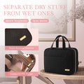 HOTOR Travel Toiletry Bag - Toiletry Bag w/Hanging Hook for Women & Men, Makeup Bag/Big Comparment, Waterproof for Travel Accessories, Travel Essentials, Small, Black 🍁 All In One Marketplace Canada