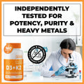 VITAMIN D3 K2 (MK-7) VEGAN | HIGH POTENCY•VALUE SIZE | Supports Prevention of Osteoporosis & Heart Calcification | Immune, Bone & Heart Health Supplement | Canadian Made Vitamin D3 Vitamin K2 🍁 All In One Marketplace Canada