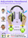 2 Pack Noise Cancelling Headphones for Kids: Dr.meter Kids Ear Protection Earmuffs for Autism Sensory - Hearing Protection Earmuffs for Monster Truck Concerts Study and Fireworks - (green+pink) 🍁 All In One Marketplace Canada