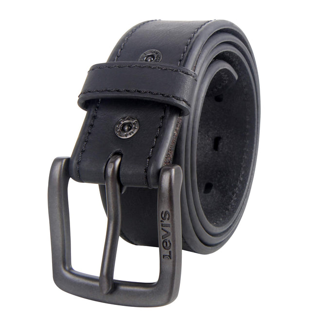 Levi's Casual Belt-Dress for Men Jeans with Thick Strap and Buckle, Matte Black, Medium (34-36) 🍁 All In One Marketplace Canada