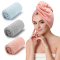 CZZXI 3 PCS Microfiber Hair Towel, Hair Wraps for Women Wet Hair, Fast Drying Hair Turban, Anti Frizz Head Towels Wrap for Curly Hair (Grey, Pink, Blue) 🍁 All In One Marketplace Canada