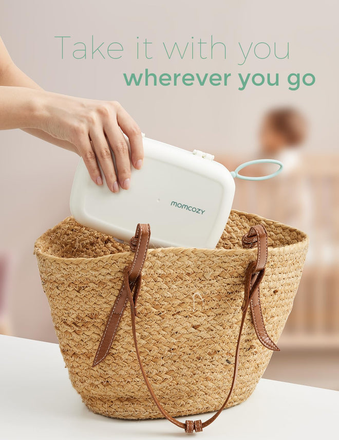 Momcozy 7 in 1 Travel Bottle Cleaning Kit - Baby Bottle Cleaner Set with Silicone Brush, Nipple Brush, Straw Brush, Soap Dispenser, Drying Rack - Home and Travel Bottle Cleaning Tools for Infants 🍁 All In One Marketplace Canada
