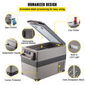 VEVOR 45L Portable Car Refrigerator 48 Quart LG Compact RV Fridge 12/24V DC & 110-240V AC Vehicle Car Truck Boat Mini Electric Freezer for Driving Travel Fishing Outdoor and Home Use -4°F-68°F, Grey 🍁 All In One Marketplace Canada