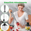 Immersion Blender Handheld Corded Hand Blenders Set 1100W, Trigger Variable Speed 5 in 1 Stick Emulsifier with Chopper, Whisk and Frother for Soup, Baby Food and Smoothies 🍁 All In One Marketplace Canada