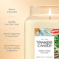 Yankee Candle Large Jar Scented Candle with up to 150 Hour Burn Time, Premium Plant Wax Blend for Cleaner Consistent Burn and Room Filling Fragrance, 22 oz, Christmas Cookie 🍁 All In One Marketplace Canada