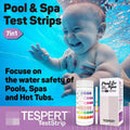 TESPERT Pool and Spa Test Strips Hot Tub Test Strips 7-in-1 125 Strips Pack, Chemistry Test Kit for Test Bromine, Total Alkalinity, pH, Free Chlorine, Total Hardness, Cyanuric Acid, and Total Chlorine 🍁 All In One Marketplace Canada
